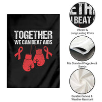 Together We Can Beat AIDS Garden Flag Boxing HIV Awareness Gift - Wonder Print Shop