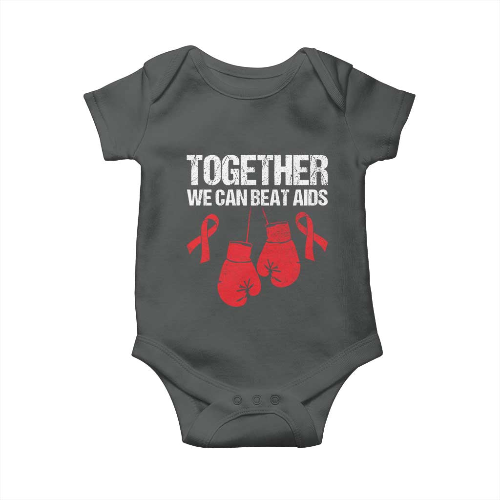 Together We Can Beat AIDS Baby Onesie Boxing HIV Awareness Gift - Wonder Print Shop
