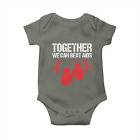 Together We Can Beat AIDS Baby Onesie Boxing HIV Awareness Gift - Wonder Print Shop