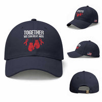 Together We Can Beat AIDS Baseball Cap Boxing HIV Awareness Gift