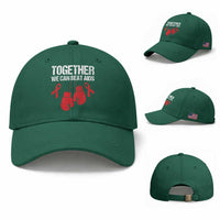 Together We Can Beat AIDS Baseball Cap Boxing HIV Awareness Gift