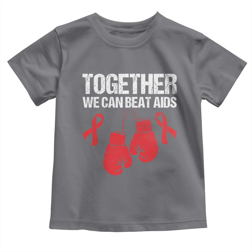 Together We Can Beat AIDS Toddler T Shirt Boxing HIV Awareness Gift - Wonder Print Shop