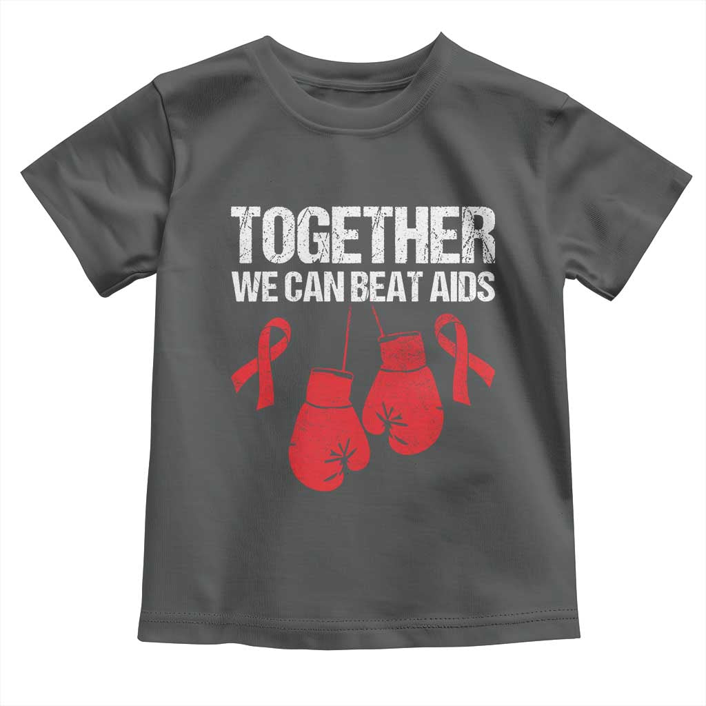 Together We Can Beat AIDS Toddler T Shirt Boxing HIV Awareness Gift - Wonder Print Shop