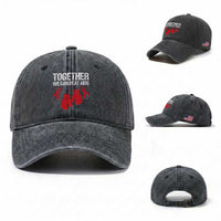 Together We Can Beat AIDS Washed Cotton Baseball Cap Boxing HIV Awareness Gift
