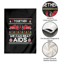Together We Can Beat AIDS Garden Flag HIV Awareness Boxing Ugly Sweater Gift - Wonder Print Shop