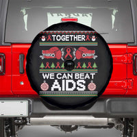 Together We Can Beat AIDS Spare Tire Cover HIV Awareness Boxing Ugly Sweater Gift - Wonder Print Shop
