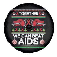 Together We Can Beat AIDS Spare Tire Cover HIV Awareness Boxing Ugly Sweater Gift - Wonder Print Shop