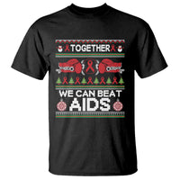 Together We Can Beat AIDS T Shirt HIV Awareness Boxing Ugly Sweater Gift - Wonder Print Shop