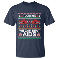 Together We Can Beat AIDS T Shirt HIV Awareness Boxing Ugly Sweater Gift - Wonder Print Shop