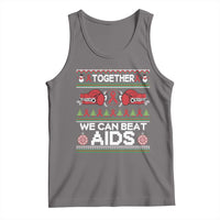 Together We Can Beat AIDS Tank Top HIV Awareness Boxing Ugly Sweater Gift - Wonder Print Shop