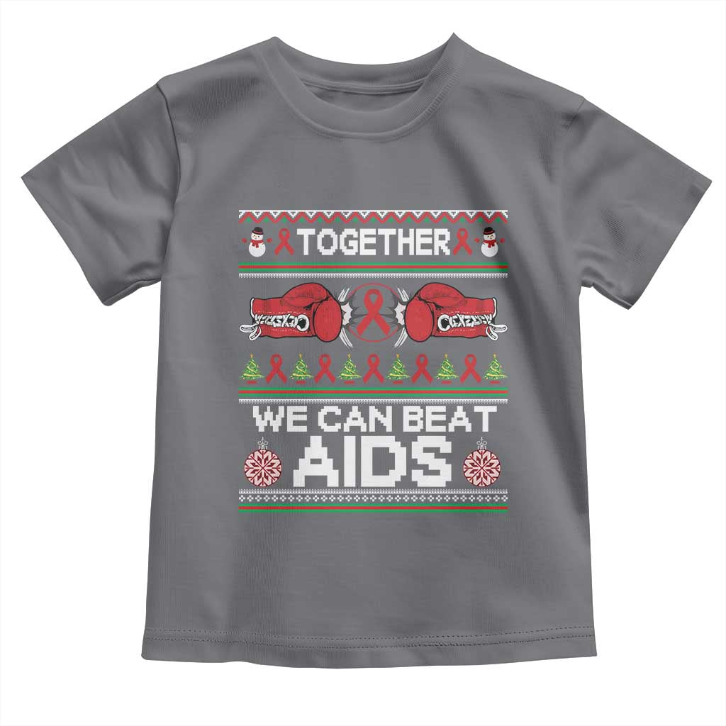 Together We Can Beat AIDS Toddler T Shirt HIV Awareness Boxing Ugly Sweater Gift - Wonder Print Shop