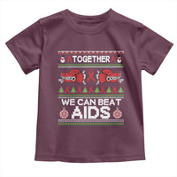 Together We Can Beat AIDS Toddler T Shirt HIV Awareness Boxing Ugly Sweater Gift - Wonder Print Shop