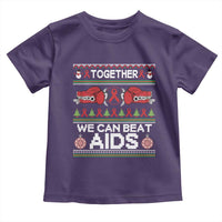 Together We Can Beat AIDS Toddler T Shirt HIV Awareness Boxing Ugly Sweater Gift - Wonder Print Shop