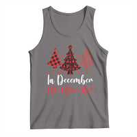 In December We Wear Red Tank Top HIV Awareness Christmas Ribbon Tree Gift - Wonder Print Shop