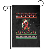 Santa Red Ribbon HIV Awareness Garden Flag Ugly Sweater Christmas Gift - Wonder Print Shop