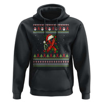 Santa Red Ribbon HIV Awareness Hoodie Ugly Sweater Christmas Gift - Wonder Print Shop
