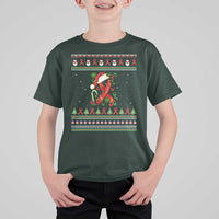 Santa Red Ribbon HIV Awareness T Shirt For Kid Ugly Sweater Christmas Gift - Wonder Print Shop