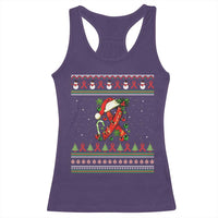 Santa Red Ribbon HIV Awareness Racerback Tank Top Ugly Sweater Christmas Gift - Wonder Print Shop