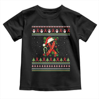 Santa Red Ribbon HIV Awareness Toddler T Shirt Ugly Sweater Christmas Gift - Wonder Print Shop