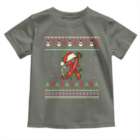 Santa Red Ribbon HIV Awareness Toddler T Shirt Ugly Sweater Christmas Gift - Wonder Print Shop