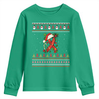 Santa Red Ribbon HIV Awareness Youth Sweatshirt Ugly Sweater Christmas Gift - Wonder Print Shop