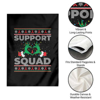 Support Squad HIV Awareness Gift Garden Flag Green Hand Red Ribbon Ugly Sweater Christmas Gift - Wonder Print Shop