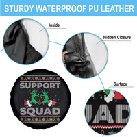 Support Squad HIV Awareness Gift Spare Tire Cover Green Hand Red Ribbon Ugly Sweater Christmas Gift - Wonder Print Shop