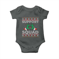 Support Squad HIV Awareness Gift Baby Onesie Green Hand Red Ribbon Ugly Sweater Christmas Gift - Wonder Print Shop