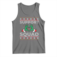 Support Squad HIV Awareness Gift Tank Top Green Hand Red Ribbon Ugly Sweater Christmas Gift - Wonder Print Shop