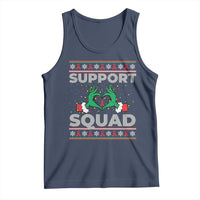 Support Squad HIV Awareness Gift Tank Top Green Hand Red Ribbon Ugly Sweater Christmas Gift - Wonder Print Shop