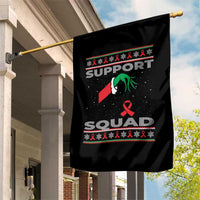 Funny Green Hand Red Ribbon HIV Awareness Garden Flag Support Squad Ugly Sweater Gift - Wonder Print Shop