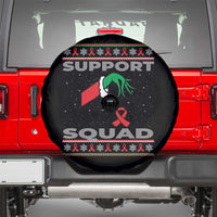 Funny Green Hand Red Ribbon HIV Awareness Spare Tire Cover Support Squad Ugly Sweater Gift - Wonder Print Shop