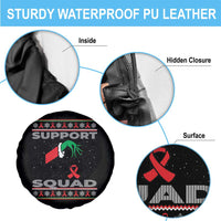 Funny Green Hand Red Ribbon HIV Awareness Spare Tire Cover Support Squad Ugly Sweater Gift - Wonder Print Shop