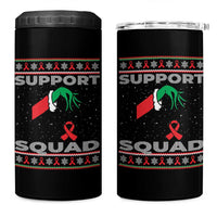 Funny Green Hand Red Ribbon HIV Awareness 4 in 1 Can Cooler Tumbler Support Squad Ugly Sweater Gift - Wonder Print Shop