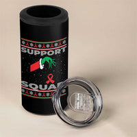 Funny Green Hand Red Ribbon HIV Awareness 4 in 1 Can Cooler Tumbler Support Squad Ugly Sweater Gift - Wonder Print Shop