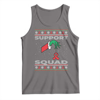 Funny Green Hand Red Ribbon HIV Awareness Tank Top Support Squad Ugly Sweater Gift - Wonder Print Shop