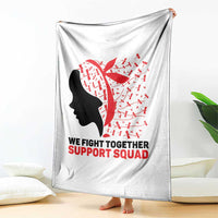 We Fight Together Support Squad Throw Blanket HIV Awareness Dragonfly Gift - Wonder Print Shop