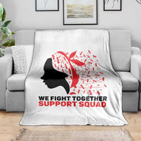 We Fight Together Support Squad Throw Blanket HIV Awareness Dragonfly Gift - Wonder Print Shop