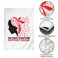 We Fight Together Support Squad Garden Flag HIV Awareness Dragonfly Gift - Wonder Print Shop