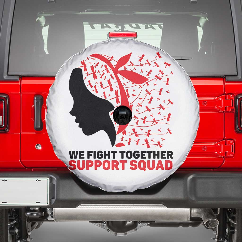 We Fight Together Support Squad Spare Tire Cover HIV Awareness Dragonfly Gift - Wonder Print Shop