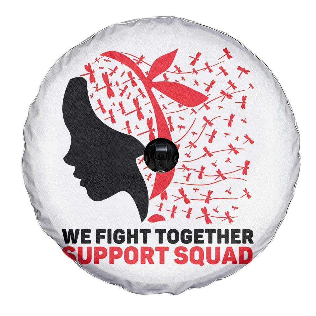We Fight Together Support Squad Spare Tire Cover HIV Awareness Dragonfly Gift - Wonder Print Shop