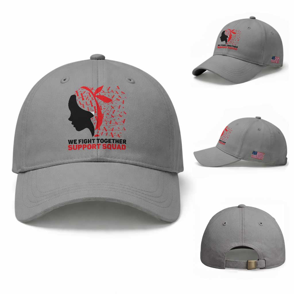We Fight Together Support Squad Baseball Cap HIV Awareness Dragonfly Gift