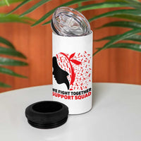 We Fight Together Support Squad 4 in 1 Can Cooler Tumbler HIV Awareness Dragonfly Gift - Wonder Print Shop