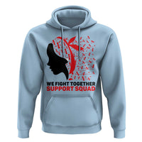 We Fight Together Support Squad Hoodie HIV Awareness Dragonfly Gift - Wonder Print Shop