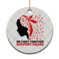 We Fight Together Support Squad Ceramic Ornament HIV Awareness Dragonfly Gift - Wonder Print Shop