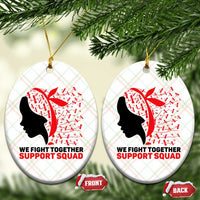 We Fight Together Support Squad Ceramic Ornament HIV Awareness Dragonfly Gift - Wonder Print Shop