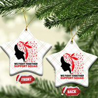 We Fight Together Support Squad Ceramic Ornament HIV Awareness Dragonfly Gift - Wonder Print Shop