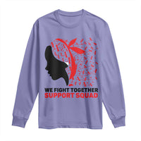 We Fight Together Support Squad Long Sleeve Shirt HIV Awareness Dragonfly Gift - Wonder Print Shop