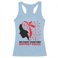 We Fight Together Support Squad Racerback Tank Top HIV Awareness Dragonfly Gift - Wonder Print Shop