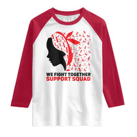 We Fight Together Support Squad Raglan Shirt HIV Awareness Dragonfly Gift - Wonder Print Shop